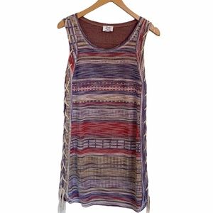 NEW Zara Multi-Color Striped Textured Weave Dress